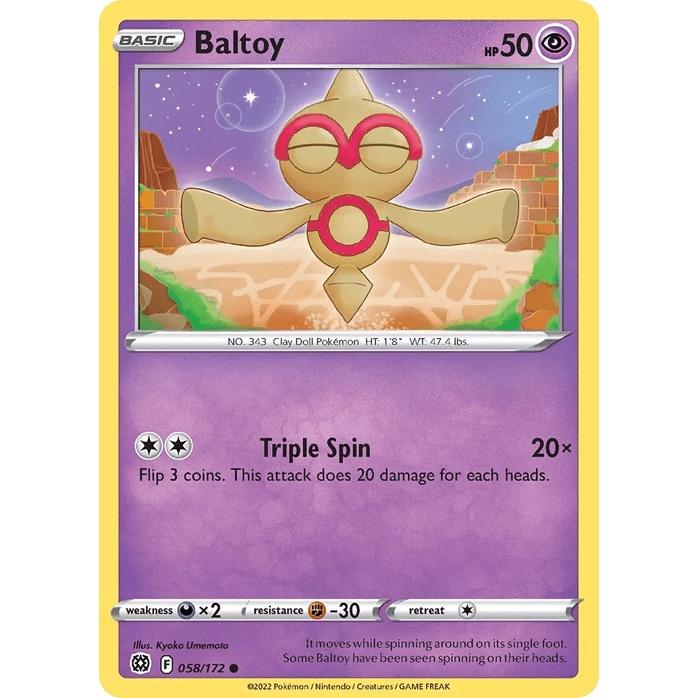 Baltoy 58/172 - Brilliant Stars (Engelsk / Near Mint)