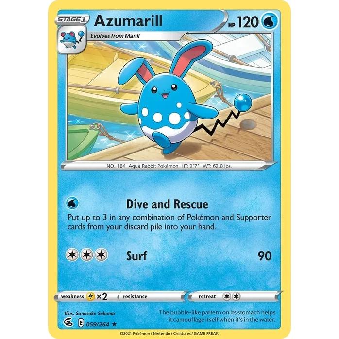 Azumarill - Fusion Strike (Rare) [FST-59] English / Near Mint / Normal