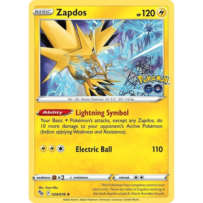 Zapdos - Pokémon GO (Holo Rare) [PGO-29] English / Near Mint / Normal