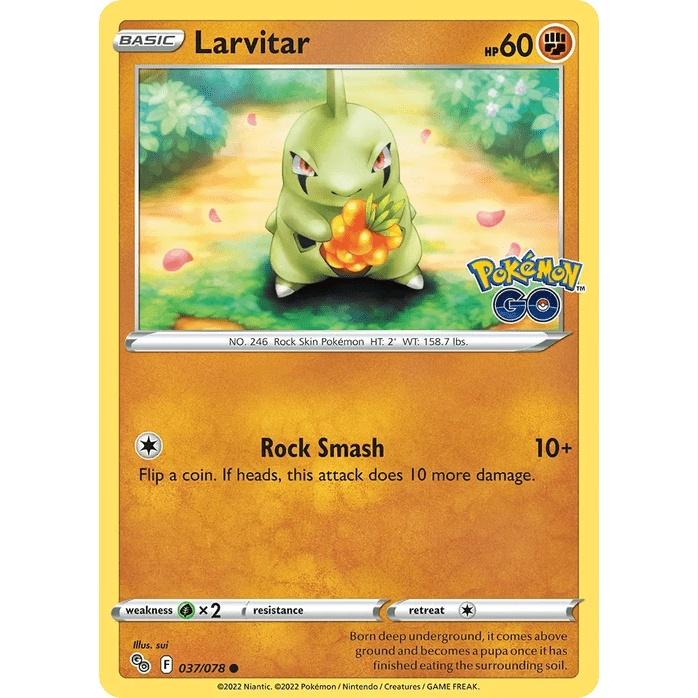 Larvitar - Pokémon GO (Common) [PGO-37] English / Near Mint / Normal