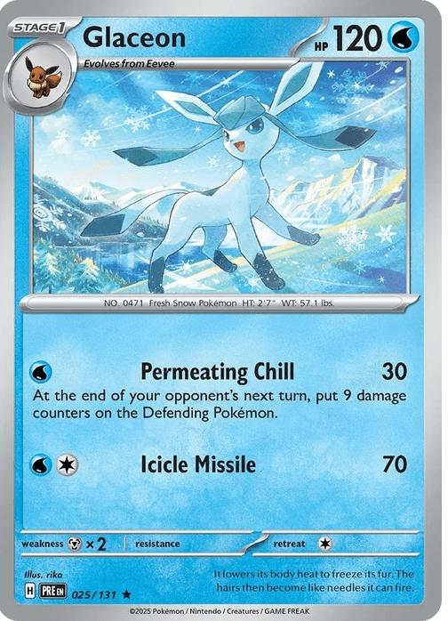 Glaceon - Prismatic Evolutions (Rare) [PRE-25] English / Near Mint / Normal
