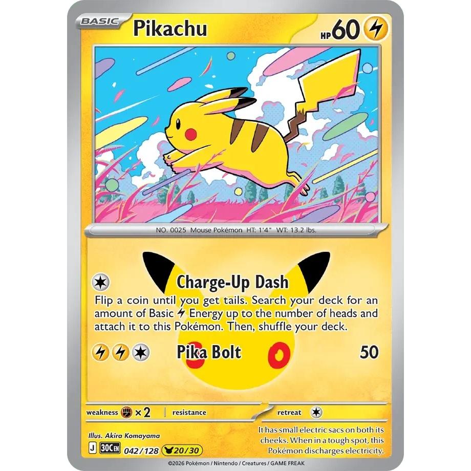 Pikachu - 30th Celebration (Pikachu Rare) [30C-42] English / Near Mint / Normal