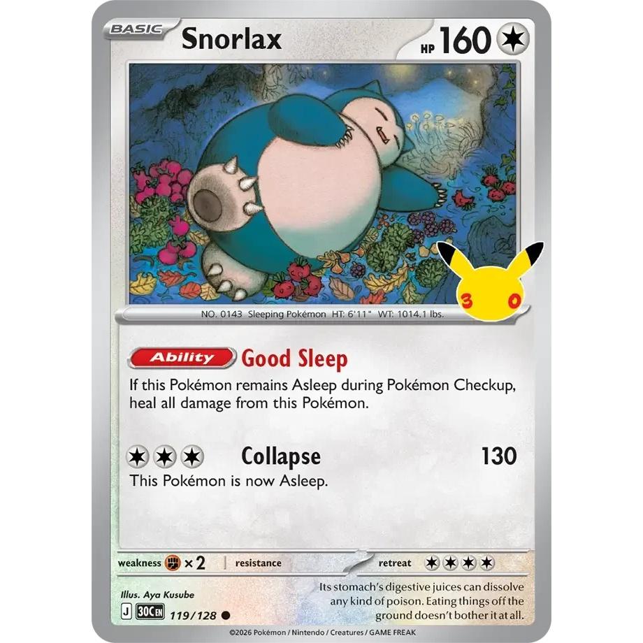 Snorlax - 30th Celebration (Common) [30C-119] English / Near Mint / Normal