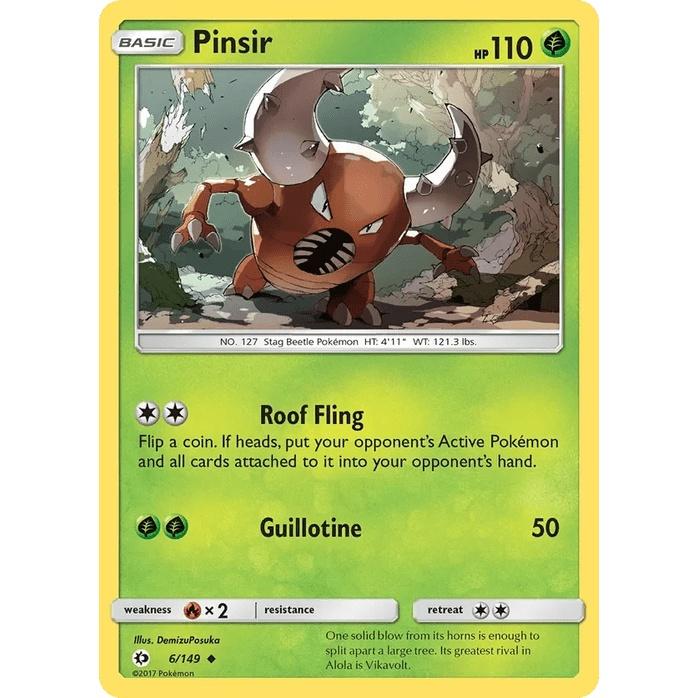 Pinsir 6/149 - Sun & Moon Base Set (Engelsk / Near Mint)
