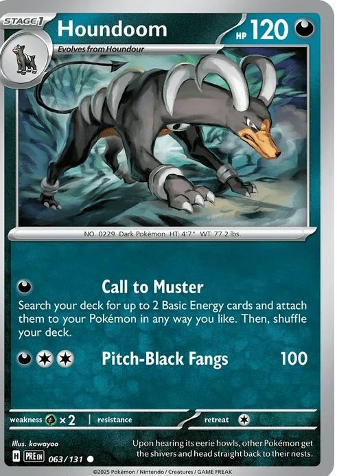 Houndoom - Prismatic Evolutions (Common) [PRE-63] English / Near Mint / Normal