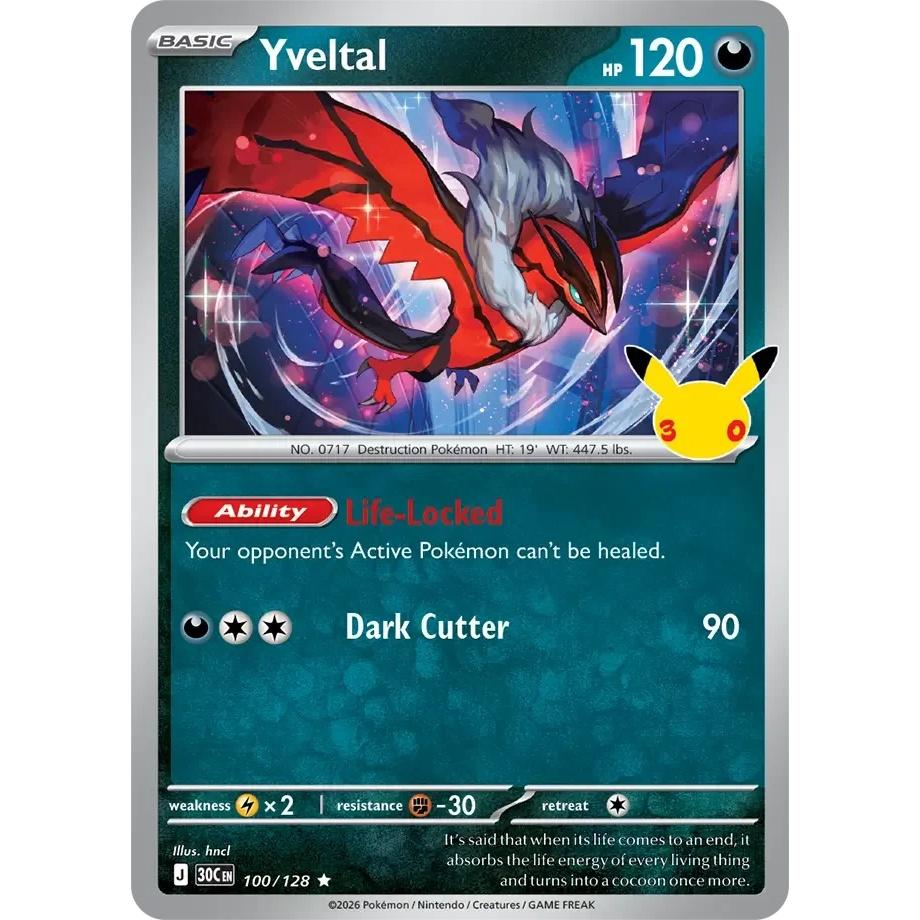 Yveltal - 30th Celebration (Rare) [30C-100] English / Near Mint / Normal