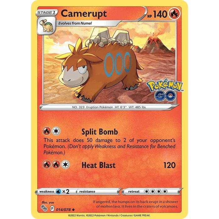 Camerupt - Pokémon GO (Uncommon) [PGO-14] English / Near Mint / Normal