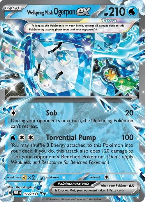Wellspring Mask Ogerpon ex - Prismatic Evolutions (Double Rare) [PRE-27] English / Near Mint / Normal