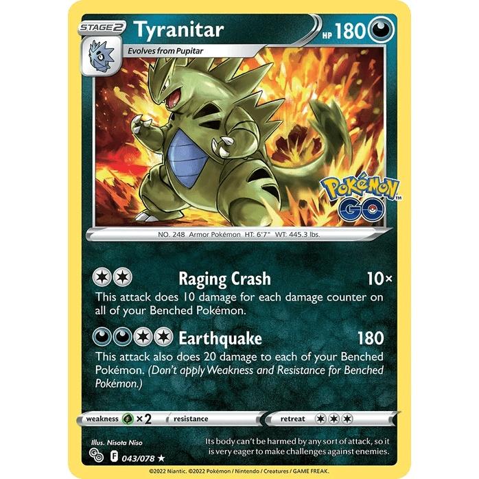 Tyranitar - Pokémon GO (Holo Rare) [PGO-43] English / Near Mint / Normal