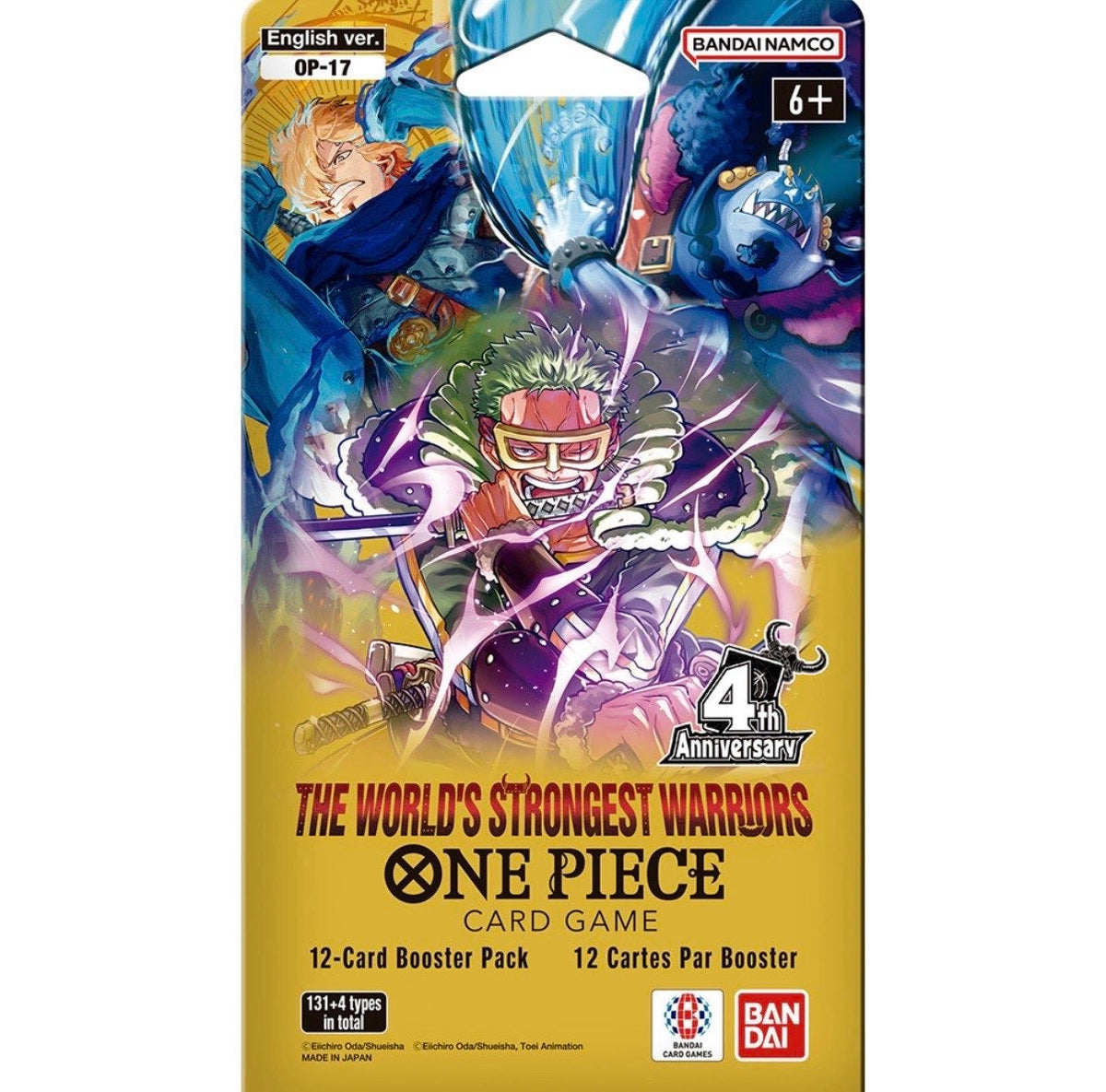 One Piece OP17 World's Strongest Warriors Sleeved Booster Pakke