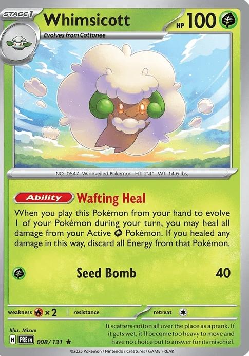 Whimsicott - Temporal Forces (Rare) [TEF-15] English / Near Mint / Normal