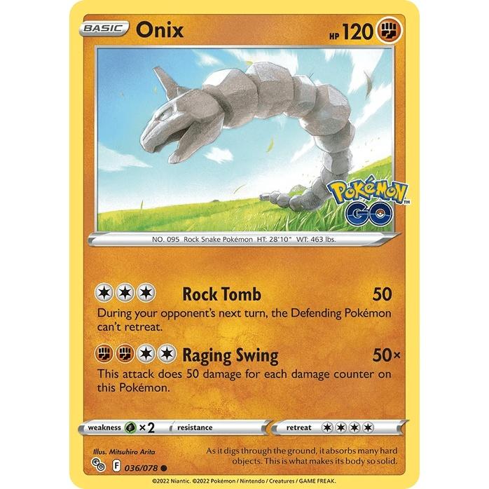 Onix - Pokémon GO (Common) [PGO-36] English / Near Mint / Normal