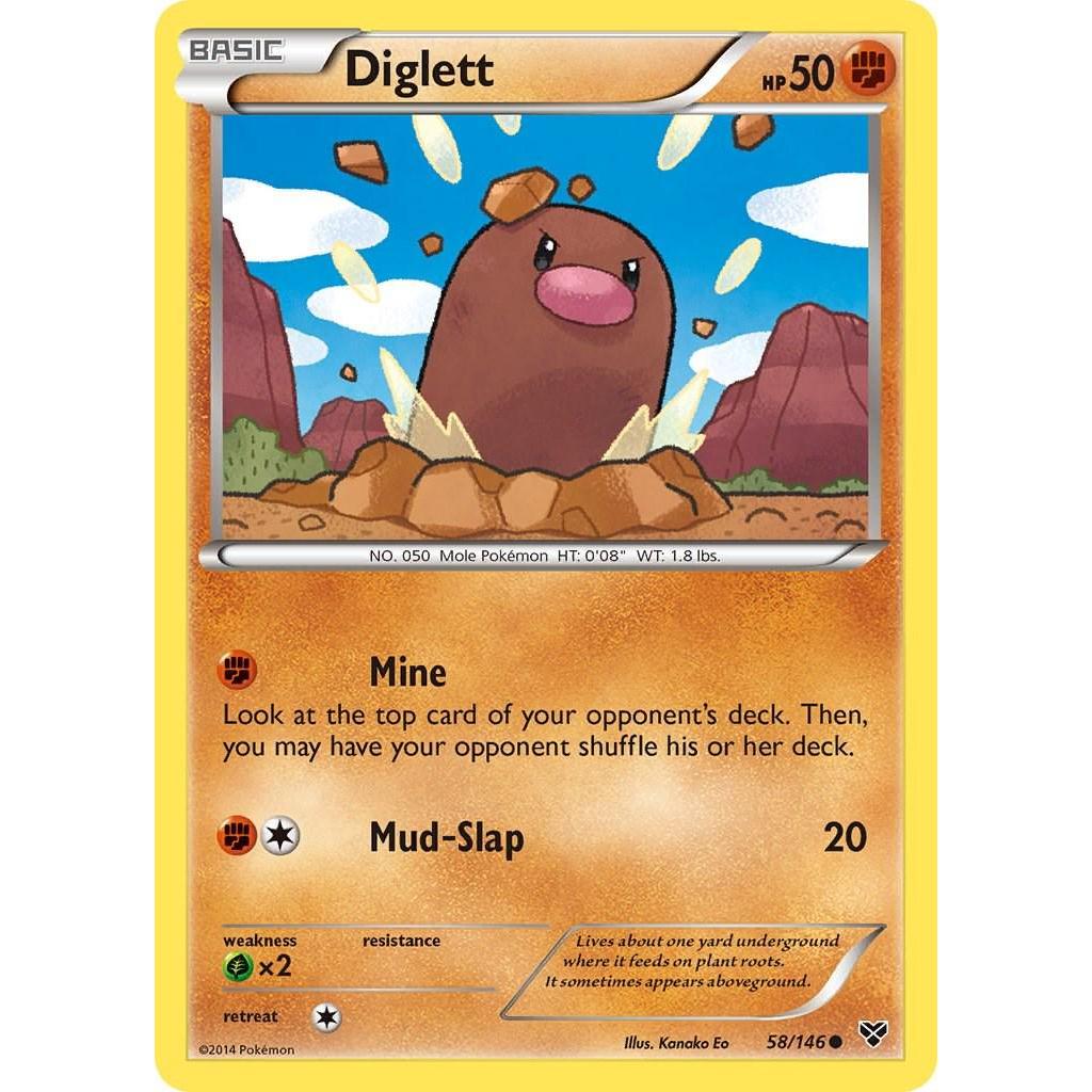 Diglett 58/146 - XY (Engelsk / Near Mint)