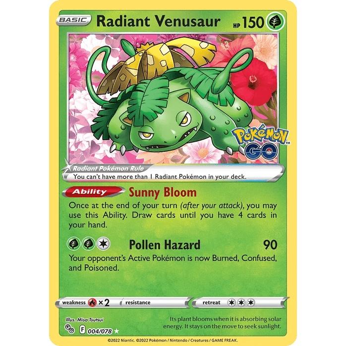 Radiant Venusaur - Pokémon GO (Radiant Rare) [PGO-4] English / Near Mint / Normal