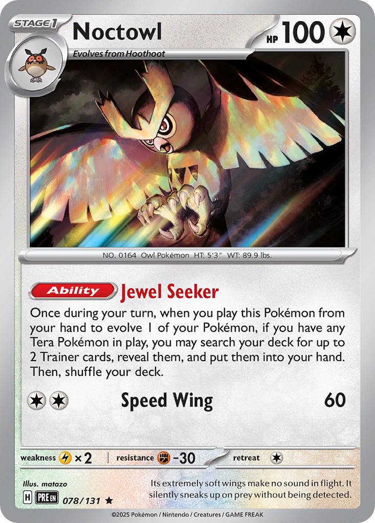 Noctowl - Prismatic Evolutions (Rare) [PRE-78] English / Near Mint / Normal