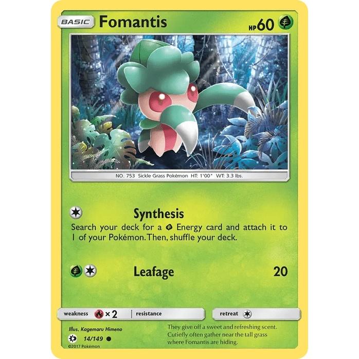 Fomantis 14/149 - Sun & Moon Base Set (Engelsk / Near Mint)