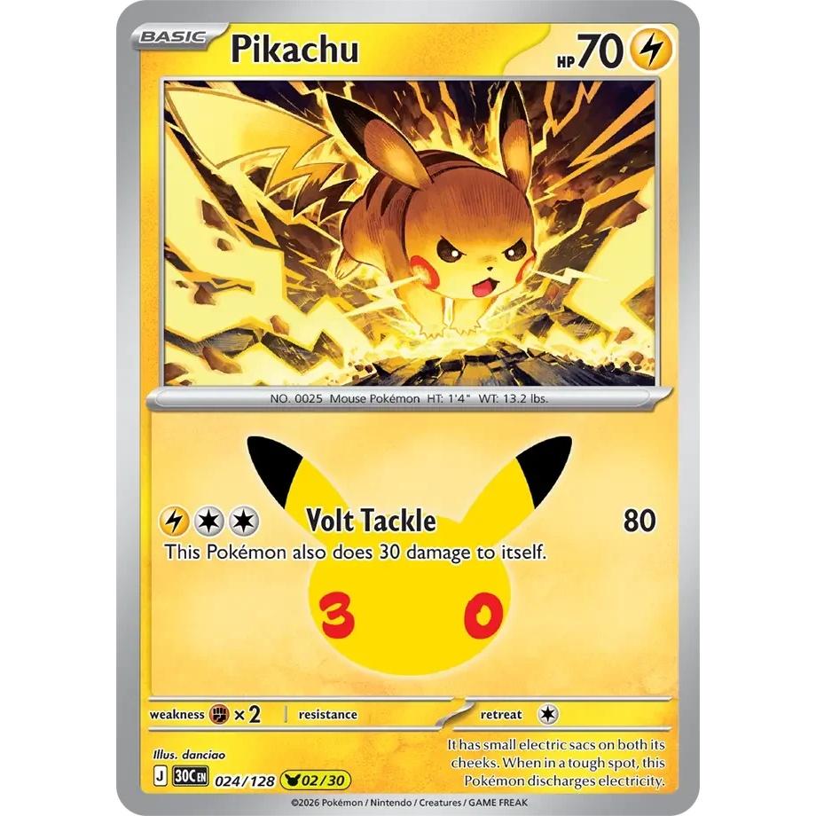 Pikachu - 30th Celebration (Pikachu Rare) [30C-24] English / Near Mint / Normal