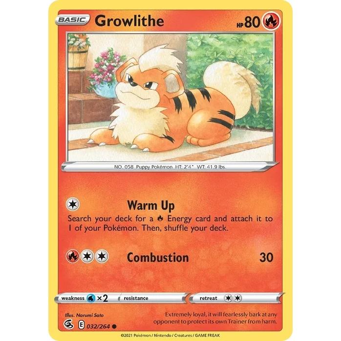 Growlithe - Fusion Strike (Common) [FST-32] English / Near Mint / Normal