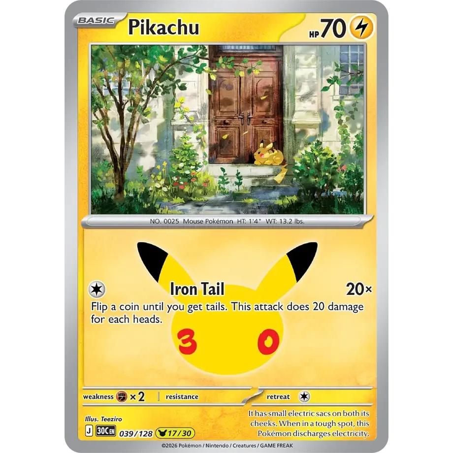 Pikachu - 30th Celebration (Pikachu Rare) [30C-39] English / Near Mint / Normal
