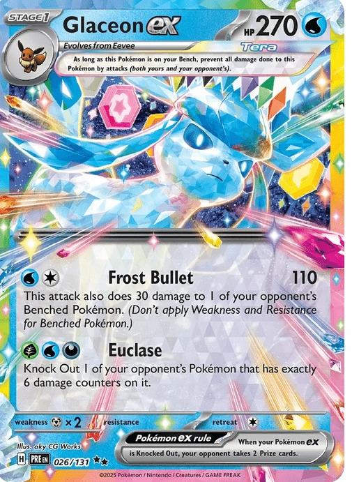 Glaceon ex - Prismatic Evolutions (Double Rare) [PRE-26] English / Near Mint / Normal
