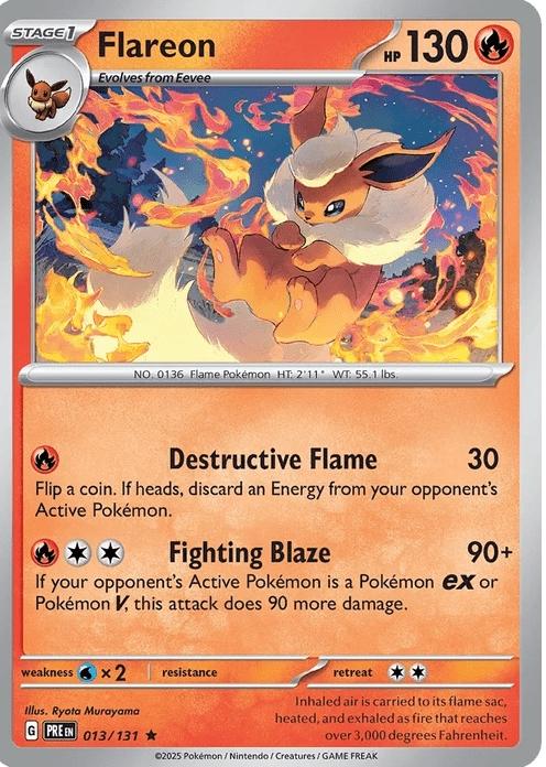 Flareon - Prismatic Evolutions (Rare) [PRE-13] English / Near Mint / Normal