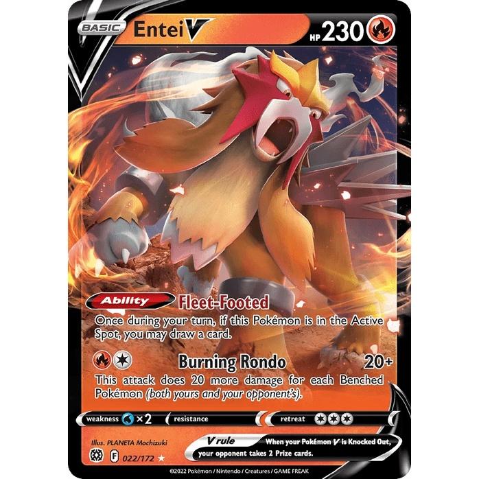 Entei V 22/172 [Holo] - Brilliant Stars (Engelsk / Near Mint)