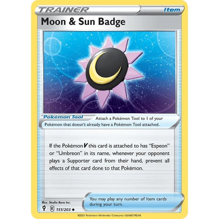 Moon & Sun Badge - Evolving Skies (Uncommon) [EVS-151] English / Near Mint / Normal