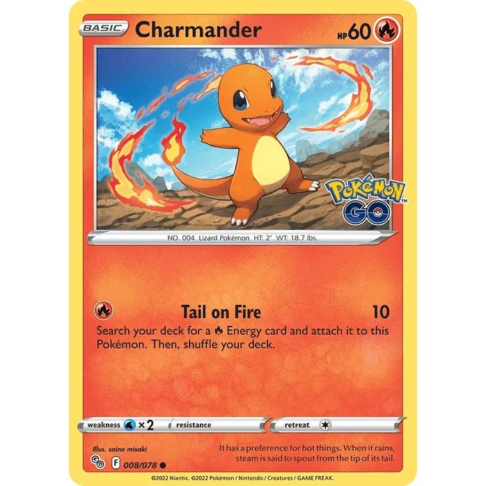 Charmander - Pokémon GO (Common) [PGO-8] English / Near Mint / Normal