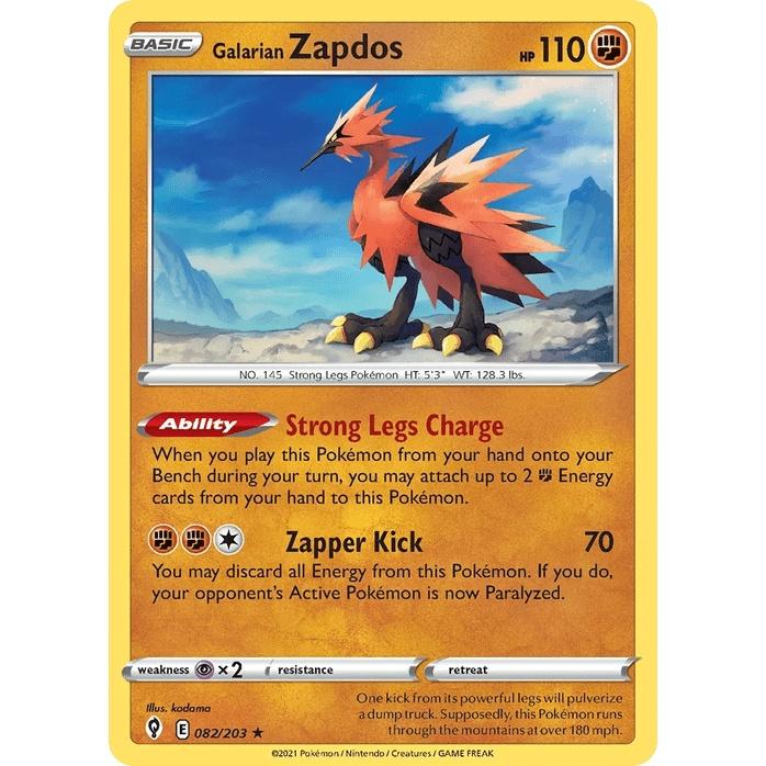 Galarian Zapdos - Evolving Skies (Holo Rare) [EVS-82] English / Near Mint / Normal