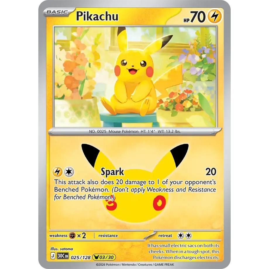 Pikachu - 30th Celebration (Pikachu Rare) [30C-25] English / Near Mint / Normal