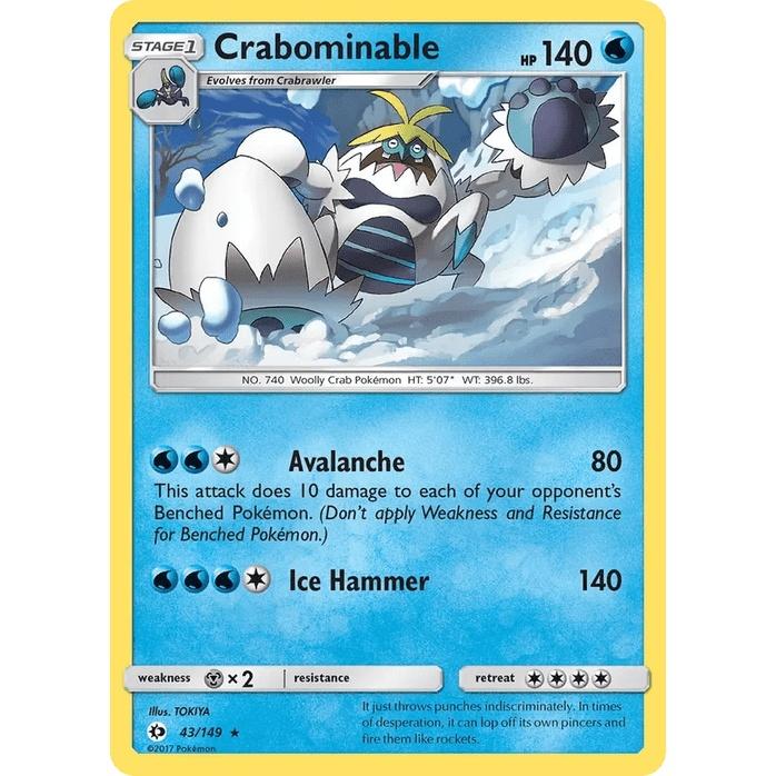 Crabominable 43/149 - Sun & Moon Base Set (Engelsk / Near Mint)