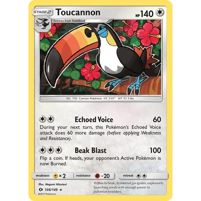 Toucannon 108/149 - Sun & Moon Base Set (Engelsk / Near Mint)