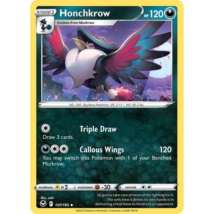 Honchkrow - Silver Tempest (Uncommon) [SIT-107] English / Near Mint / Normal