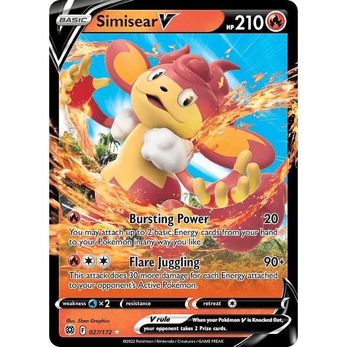 Simisear V 27/172 [Holo] - Brilliant Stars (Engelsk / Near Mint)
