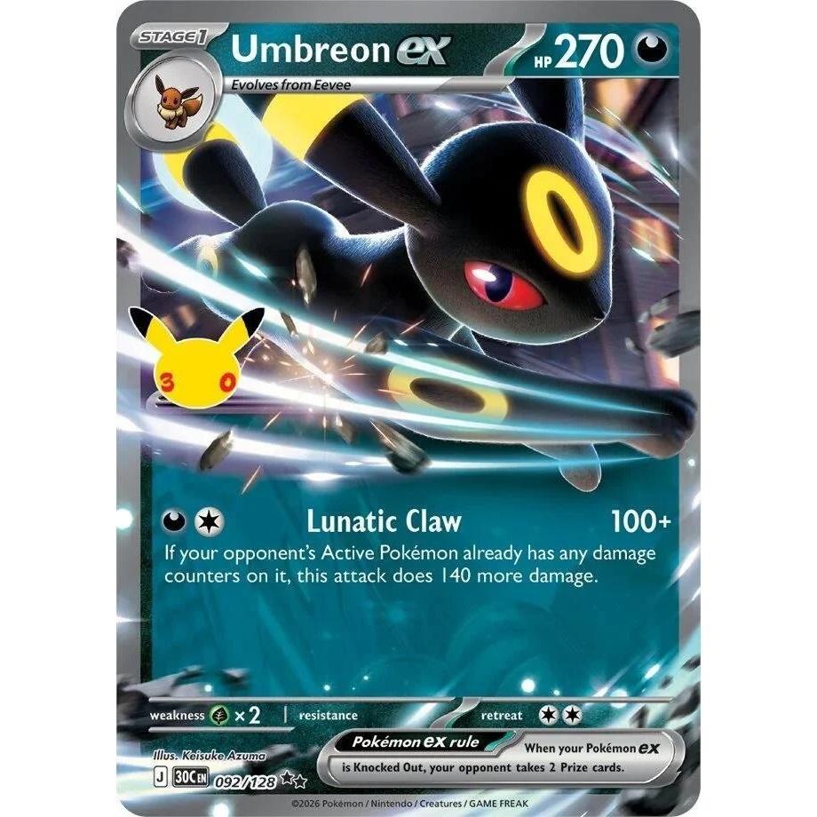 Umbreon ex - 30th Celebration (Double Rare) [30C-92] English / Near Mint / Normal