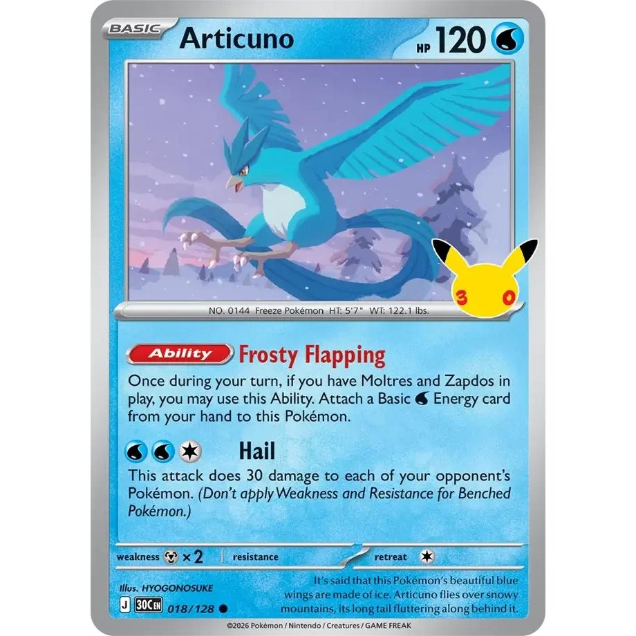 Articuno - 30th Celebration (Common) [30C-18] English / Near Mint / Normal