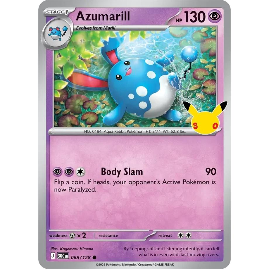 Azumarill - 30th Celebration (Common) [30C-68] English / Near Mint / Normal