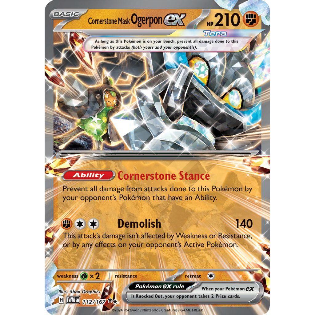 Cornerstone Mask Ogerpon ex 112/167 - Twilight Masquerade (Engelsk / Near Mint)