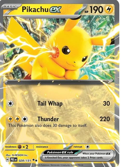 Pikachu ex - Prismatic Evolutions (Double Rare) [PRE-28] English / Near Mint / Normal