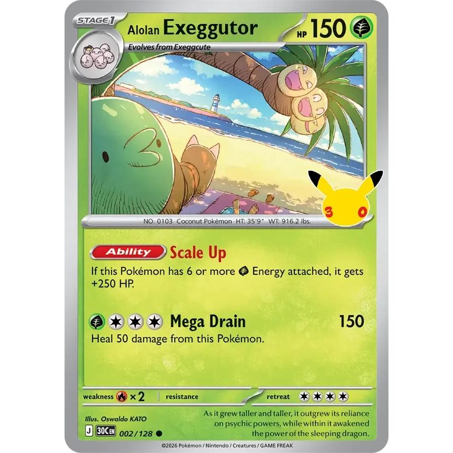 Alolan Exeggutor - 30th Celebration (Common) [30C-2] English / Near Mint / Normal