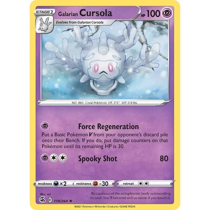 Galarian Cursola - Fusion Strike (Rare) [FST-118] English / Near Mint / Normal