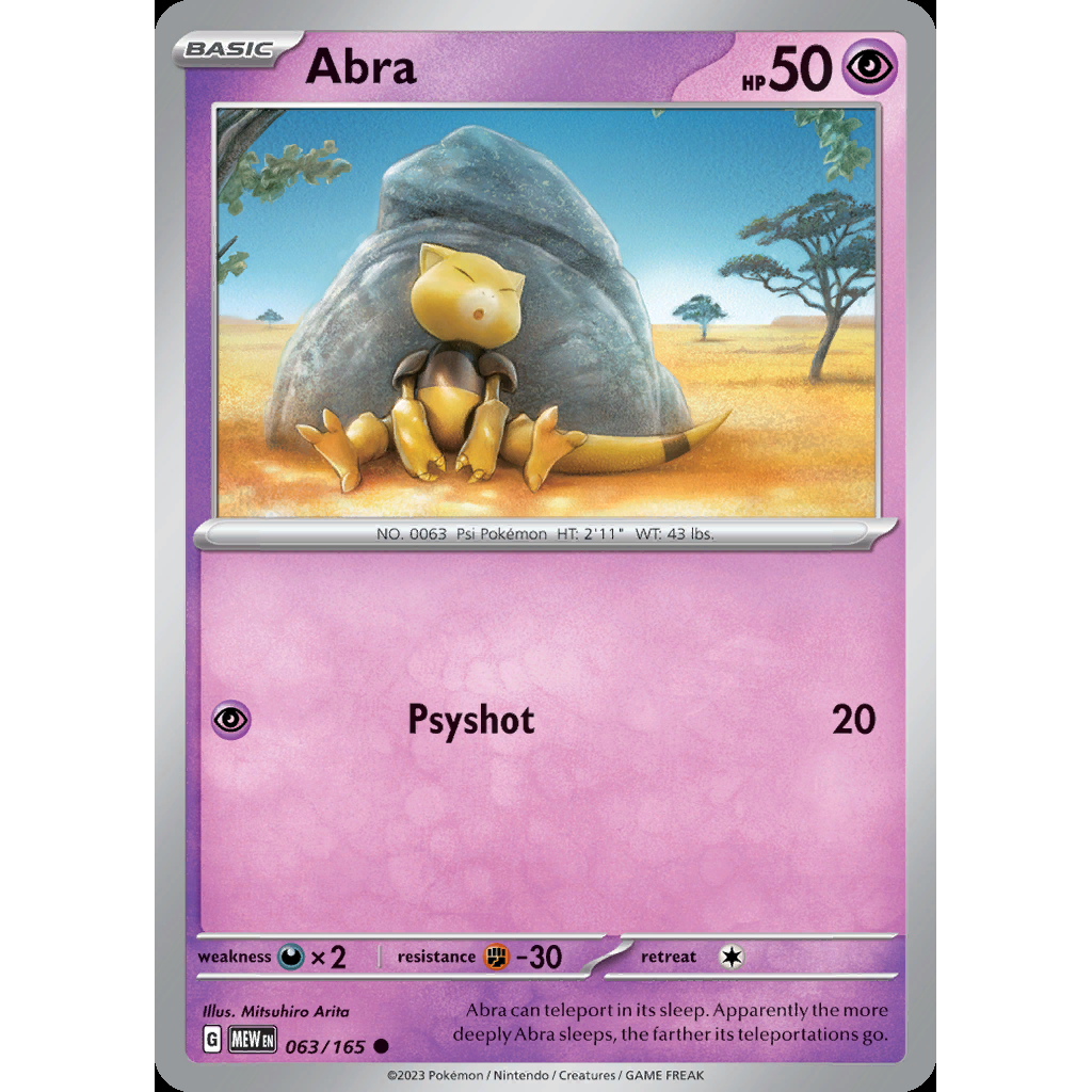 Abra 63/165 [Reverse Holo] - 151