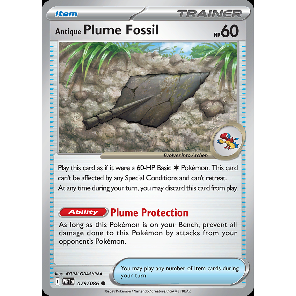 Antique Plume Fossil 79/086 [Reverse Holo] - White Flare