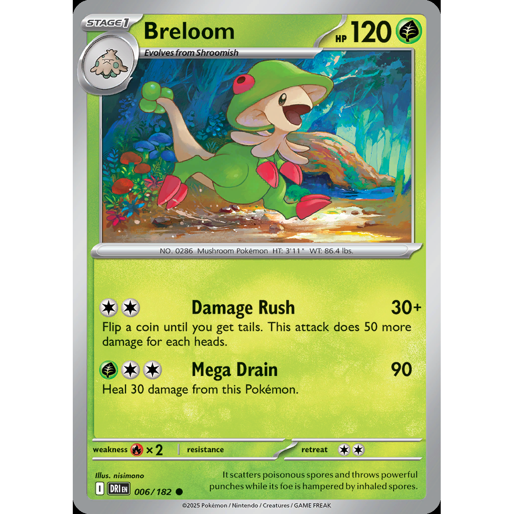 Breloom 6/182 [Reverse Holo] - Destined Rivals