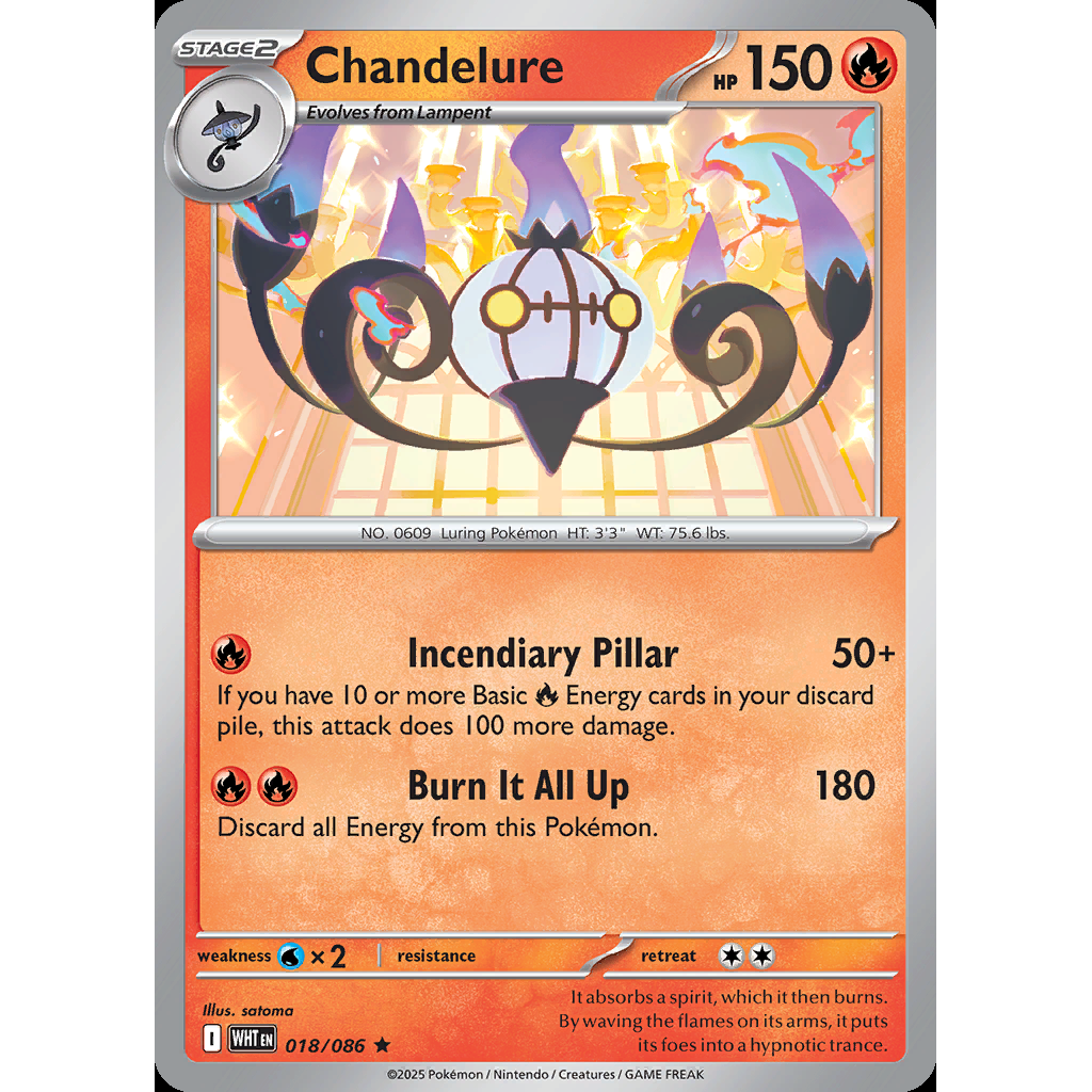 Chandelure 18/086 [Reverse Holo] - White Flare