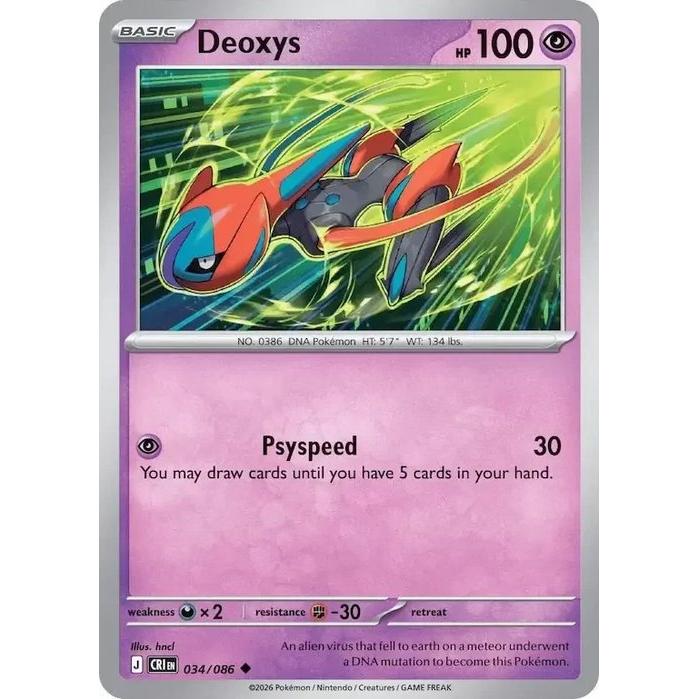 Deoxys Speed Form 034/086 [Reverse Holo] - Chaos Rising