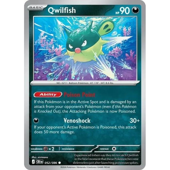 Qwilfish 052/086 - Chaos Rising