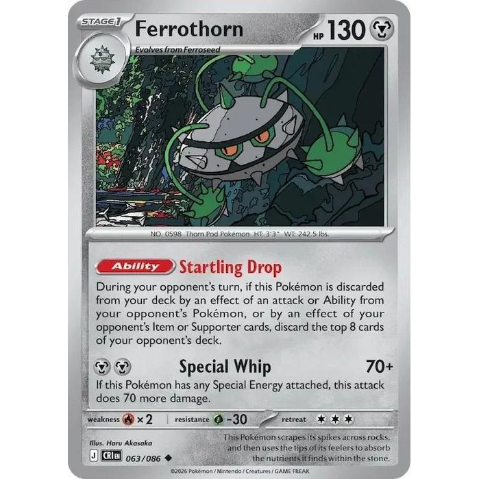 Ferrothorn 063/086 [Reverse Holo] - Chaos Rising