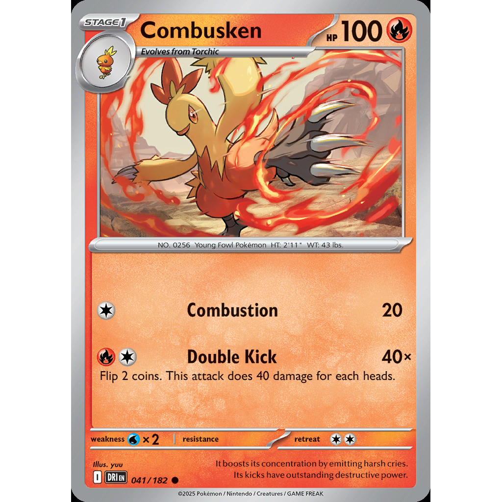 Combusken 41/182 [Reverse Holo] - Destined Rivals