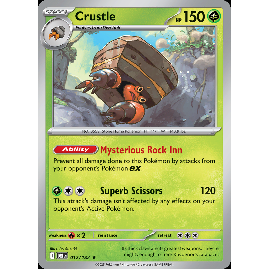 Crustle 12/182 [Reverse Holo] - Destined Rivals